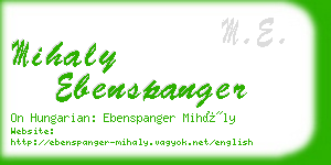 mihaly ebenspanger business card